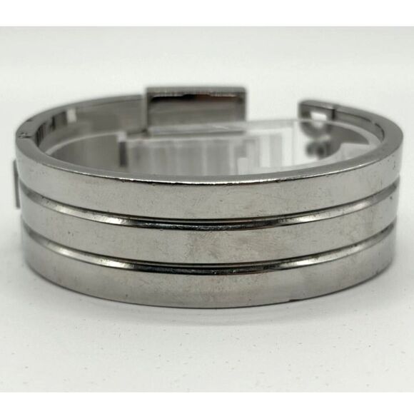 Dolce & Gabbana (Authentic) Silver Stainless Steel Square Dial Cuff Wristwatch - Picture 8 of 8